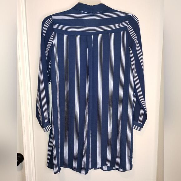 Forever 21 Chiffon Sheer Shirt Dress - Picture 7 of 8